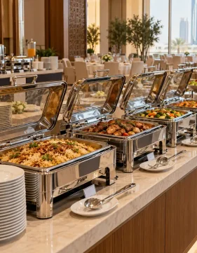 Professional event catering buffet